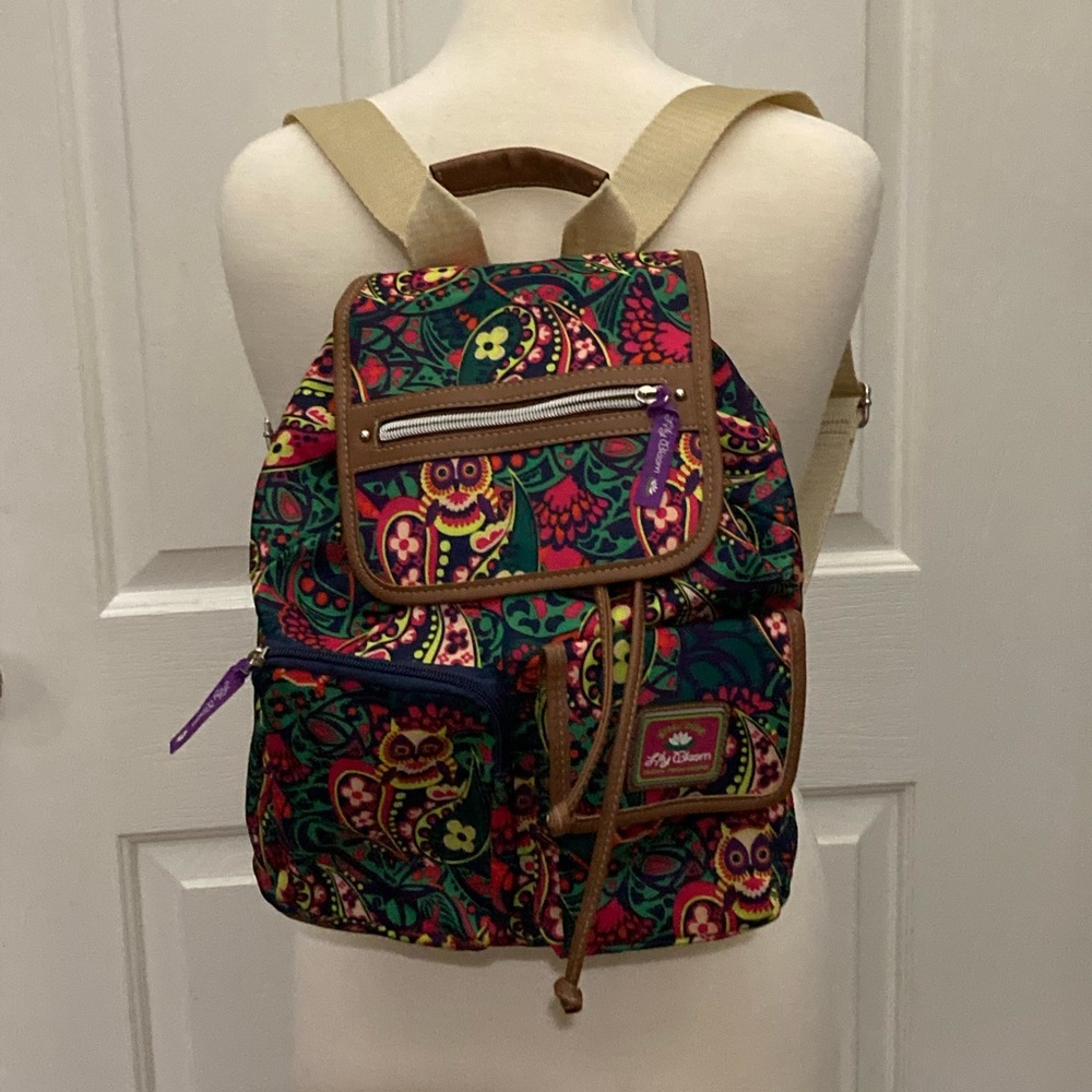 Lily Bloom Owl Paisley Backpack